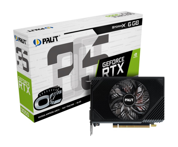 фото Видеокарта Palit GeForce RTX 3050 StormX OC (NE63050S18JE-1070F) в Екатеринбурге
