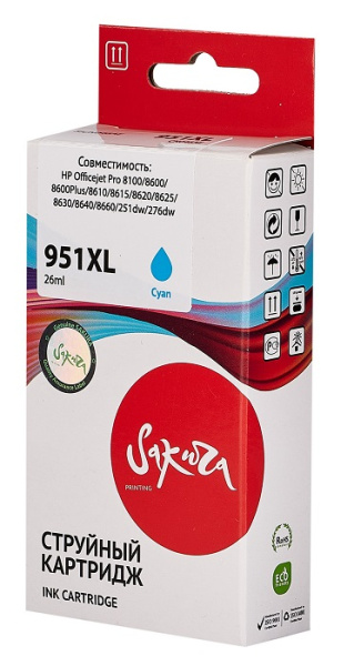 фото Картридж струйный Sakura CN046AE (№951XL Cyan) в Перми
