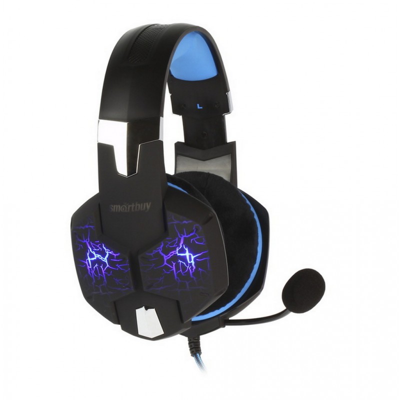 

Гарнитура SmartBuy RUSH TAIPAN SBHG-3000 игровая, велюровые амбушюры, шнур 2,5 м, черная/синяя, RUSH TAIPAN