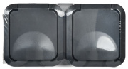 фото Розетка двухместная с заземлением  IEK TS-R26-16-55-G-K53