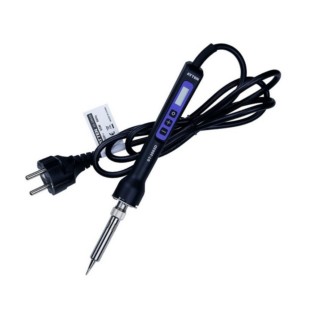 

Паяльник Atten ST-2065D ACB031095 цифровой ручной, мощность до 65Вт, температура до +480С, ST-2065D