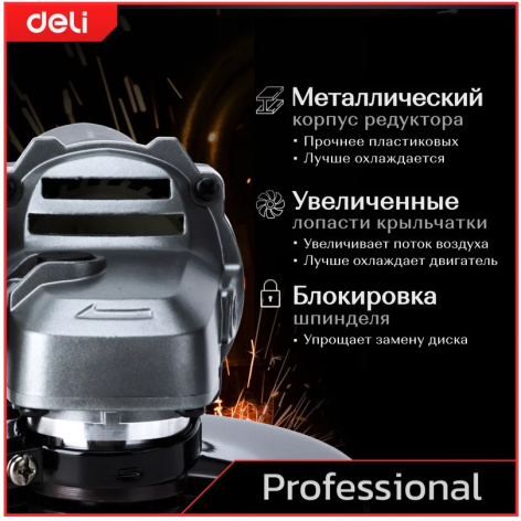 фото Шлифовальная машина угловая Deli DE-JM125-2E в Уфе