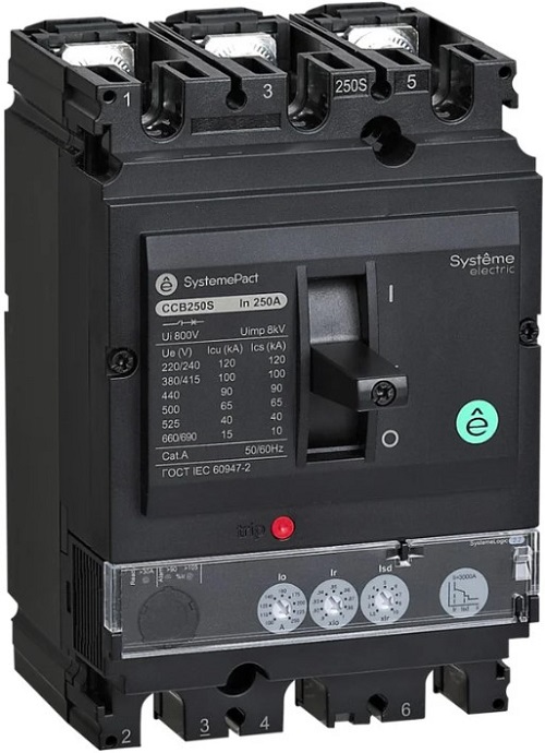 

Автоматический выключатель в литом корпусе Systeme Electric SPC100N04022L3DF SYSTEMEPACT CCB100 50KA 3P3D S2.2 40A рычаг, SPC100N04022L3DF