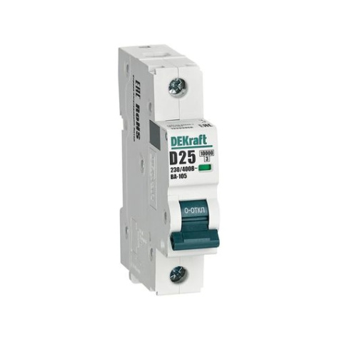 Изображение товара Автоматический выключатель DEKraft 13203DEK 25 А IP20 для защиты сети