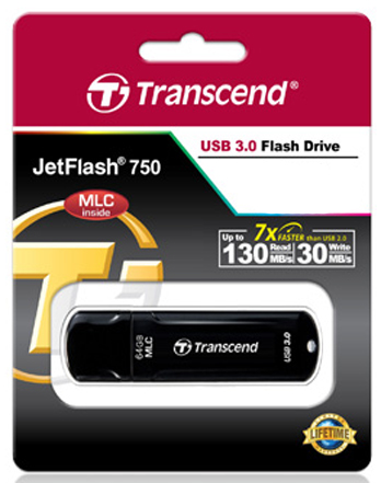 

Накопитель USB 3.0 32GB Transcend JetFlash 750 TS32GJF750K черный, JetFlash 750