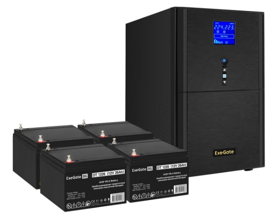 фото Комплект  Exegate SineTower SZ-3000.LCD.AVR.3SH.1C13.RJ.USB в Омске