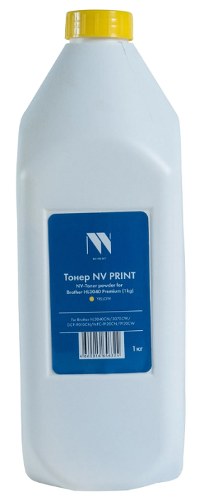 

Тонер NVP NV-HL3040-PR-1KGY для Brother HL-3040cn, 3045cn, 3070cw, 3075; MFC-9010, 9120, 9125, 9320, 9325; DCP-9010cn Premium, yellow (1KG), NV-HL3040-PR-1KGY