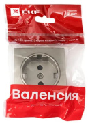 фото Накладка розетки с заземлением EKF ESR16-L-028-40