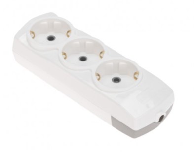 

Колодка Rexant 13-4400 PREMIUM 3 гнезда, с/з, белый, 13-4400