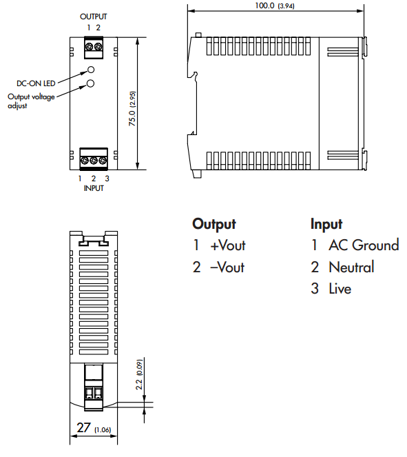 

Преобразователь AC-DC сетевой TRACO POWER TCL 024-105 на DIN рейку; 24 Вт; выход 5В @ 4А; вход: 85...264VAC / 85...375VDC; -10...70°C, TCL 024-105