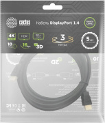 фото Кабель аудио-видео Cactus CS-DP-DP-1.4-3