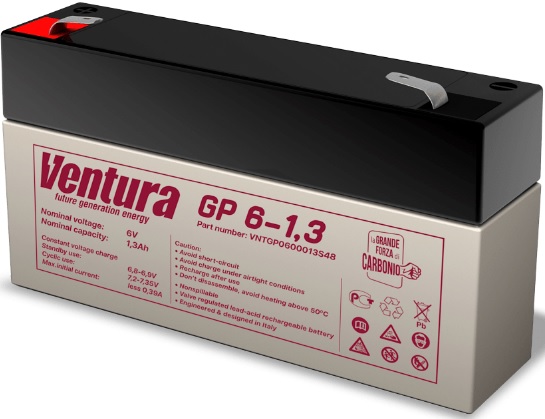 

Батарея Ventura GP 6-1,3 6В/1,3Ач, GP 6-1,3