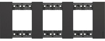 

Рамка BTicino KA4802M3KG LIVING NOW 3 поста (2+2+2 модуля). Цвет Черный, KA4802M3KG