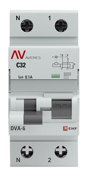 фото Автомат дифференциальный EKF rcbo6-1pn-32D-100-ac-av в Красноярске
