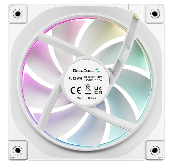 

Вентилятор для корпуса Deepcool FL12 WH 120mm, ARGB, 500-2150rpm, 55CFM, 32dBA, белый, color BOX, FL12 WH