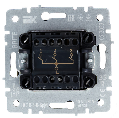 фото Выключатель трехклавишный  IEK BR-V30-0-10-K35 в Уфе