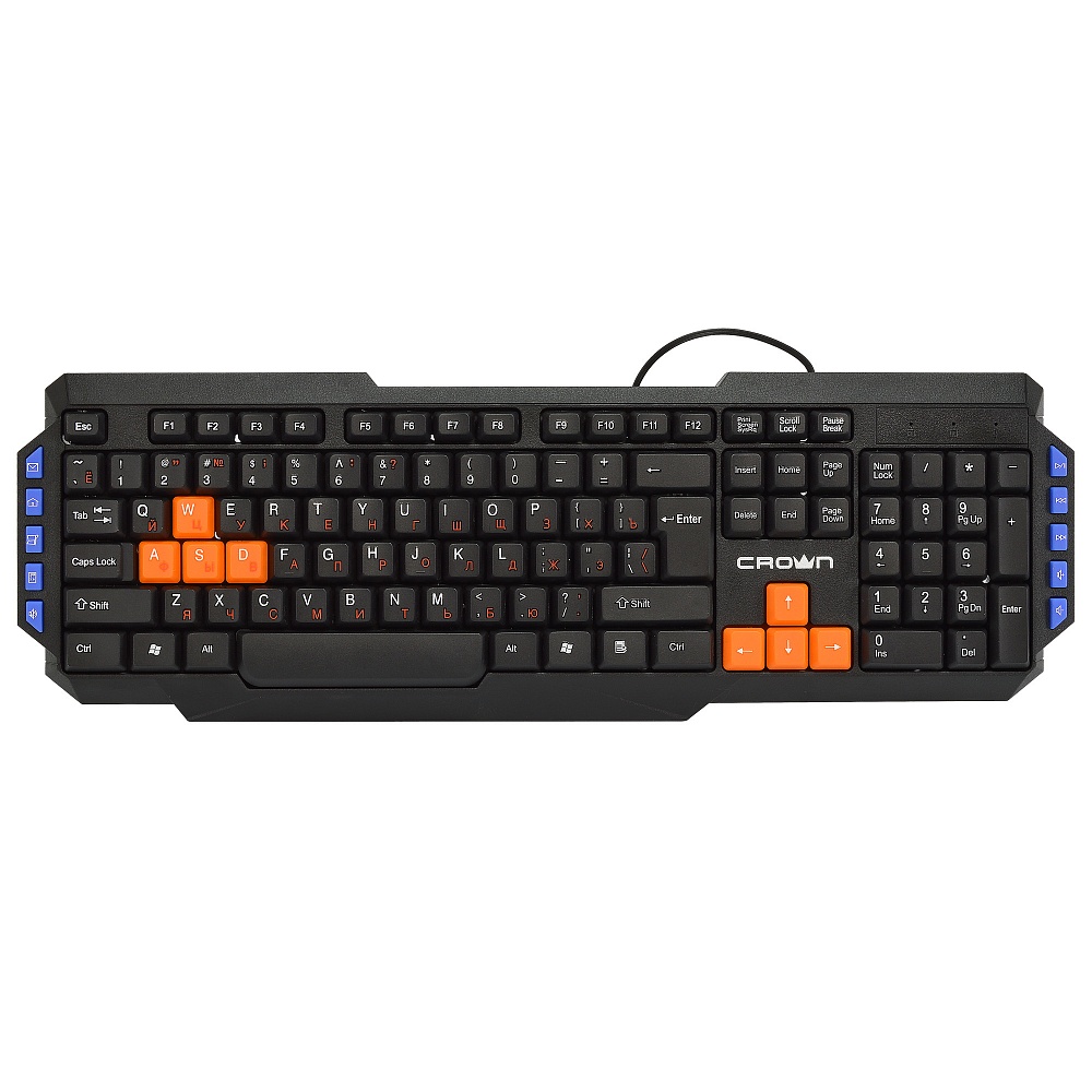 Клавиатура Crown CMK-483 CM000002176 114 клавиш (10-мультимедийных), 1.8 м, USB