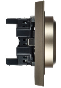 фото Розетка двухместная с заземлением в сборе  IEK BR-R21-16-K37-F