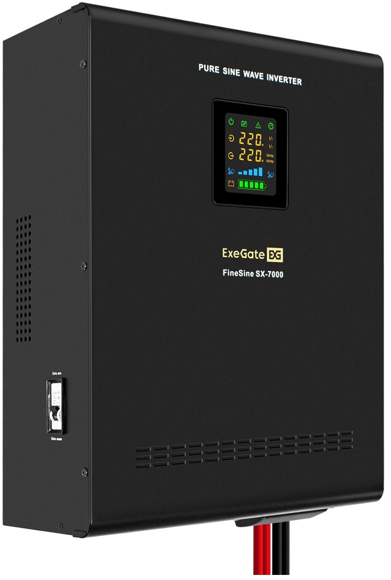 

Источник бесперебойного питания Exegate FineSine SX-7000.LCD.AVR.2SH.T EX296005RUS (инвертор, синус, для котла, настенный) 7000VA/5000W, чистая синусо, FineSine SX-7000.LCD.AVR.2SH.T