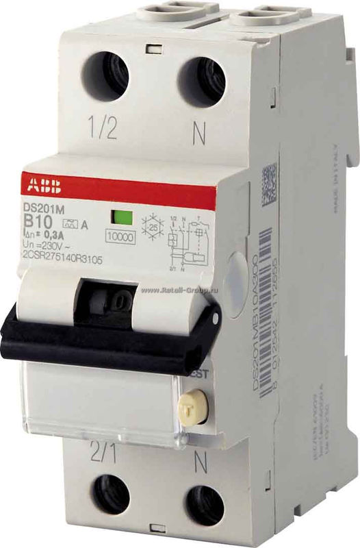 

Автомат дифференциальный ABB 2CSR255040R1324 DS201 C 1п 32А 30мА AC (DS201 C32 AC30), 2CSR255040R1324