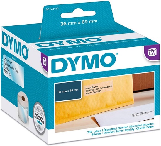 

Этикетки Dymo S0722410 адресные 260 шт/рул, 36х89 пластиковые, S0722410