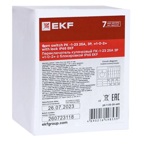 фото Переключатель кулачковый  EKF pk-1-23-25-a65 в Челябинске