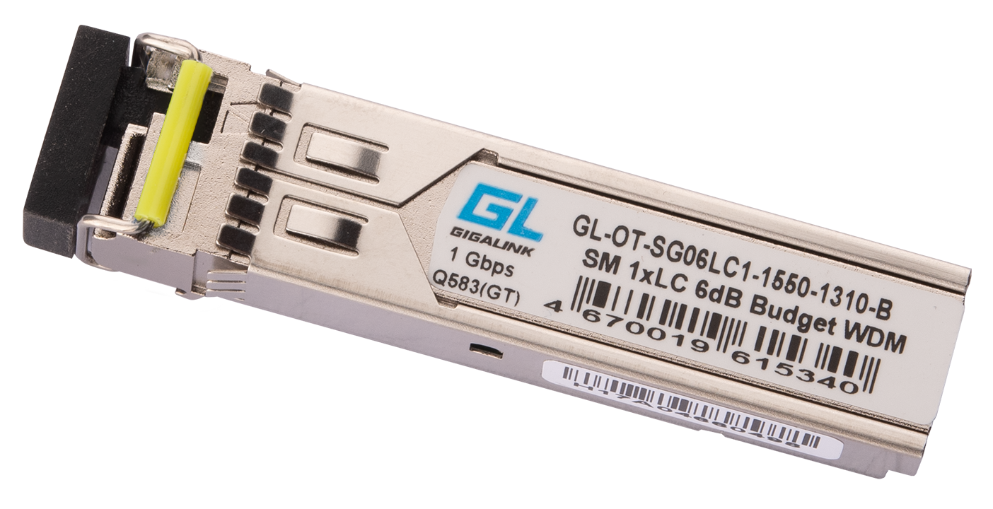 

Модуль GIGALINK GL-OT-SG06LC1-1550-1310-B SFP, WDM, 1,25Gb/s одно волокно SM, LC, Tx:1550/Rx:1310 нм, 6 дБ до 3 км, GL-OT-SG06LC1-1550-1310-B