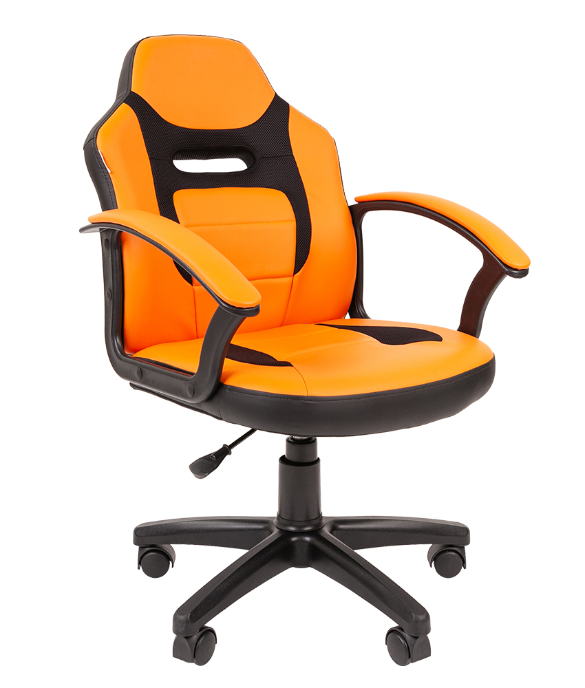 

Кресло Chairman Kids 110 Chairman 7049365 экопремиум черный/оранжевый, Kids 110
