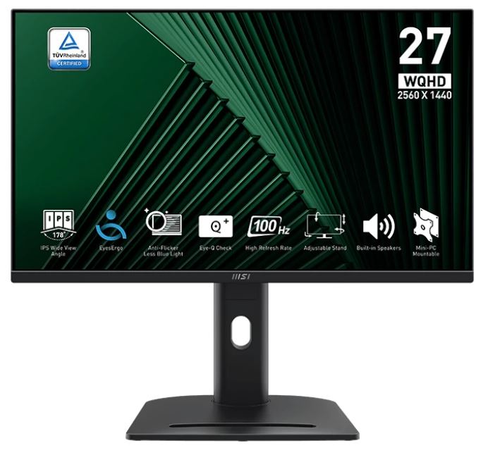 

Монитор 27" MSI PRO MP275QPG 9S6-3PC39M-069 2560x1440, 16:9, IPS, 300cd, 4ms, 100Hz, 2xHDMI, DP, SPK, HAS, black, PRO MP275QPG