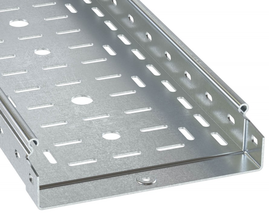 

Лоток листовой перфорированный DKC 3525212HDZ 100х50 L2000 толщ. 1,2 мм, горячеоцинкованный, "S5 Combitech", 3525212HDZ