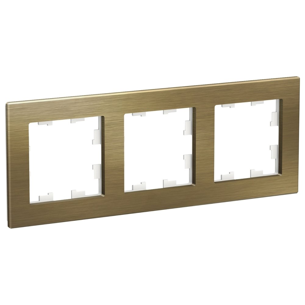 

Рамка тройная Systeme Electric ATN312203 AtlasDesign NATURE Металл латунь, ATN312203