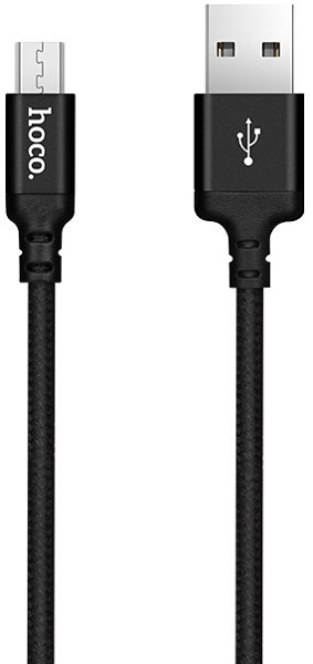

Кабель Hoco X14 6957531062844 USB 2.0, AM/microBM, черный, 1м, X14