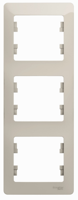 

Рамка Schneider Electric GSL000907 Glossa Молочная 3-ая, вертикальная, GSL000907