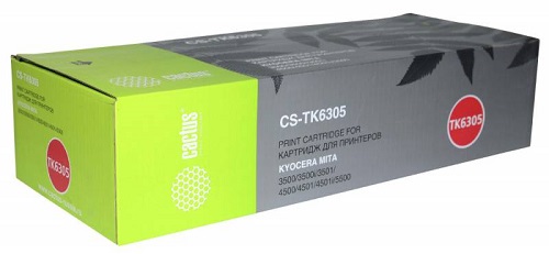 

Картридж Cactus CS-TK6305 черный для Kyocera Mita 3500/3500i/3501/4500/4501/4501i/5500 (35000стр), CS-TK6305