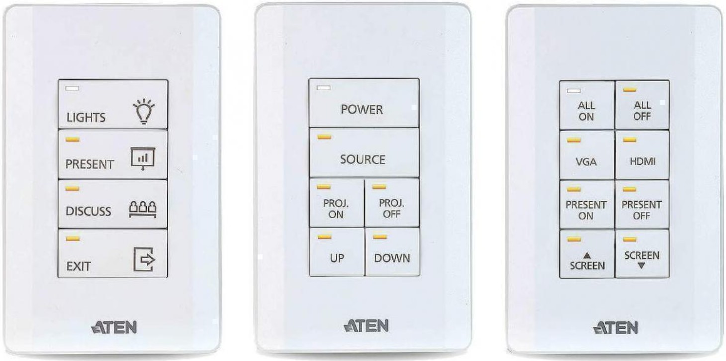 

Панель Aten VK108US-AT 8-кнопочная (стандарт US, 1 Gang), VK108US-AT