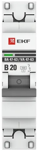 фото Автоматический выключатель  EKF mcb4763-1-20B-pro в Челябинске