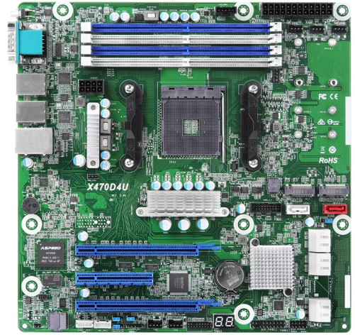 Изображение товара Материнская плата mATX ASRock X470D4U/VN RTL