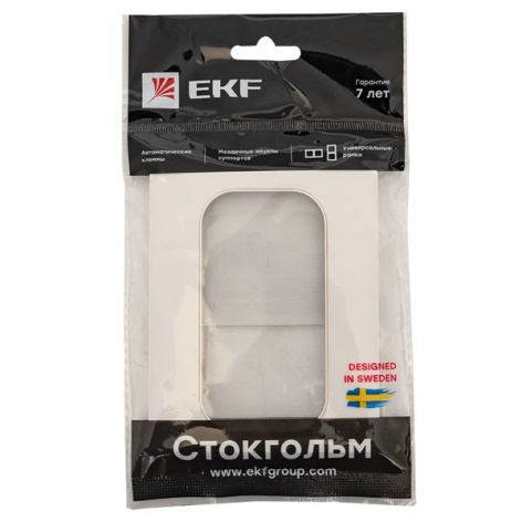 фото Рамка для двойной розетки  EKF EYM-G-304-10 в Челябинске
