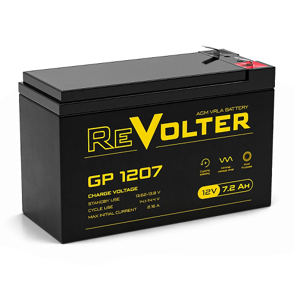 

Батарея ReVolter GP 1207 12 V, 7,2Ah, GP 1207