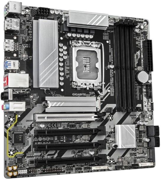 

Материнская плата mATX GIGABYTE B860M DS3H WIFI6E (LGA1851, B860, 4*DDR5, 4*SATA, PCIe, 2*M.2, WiFi, BT, 3*USB 2.0, 3*USB 3.2, HDMI, 2*DP), B860M DS3H WIFI6E