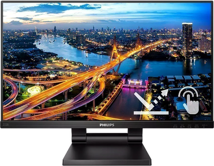 

Монитор 21,5" Philips 222B1TC (00/00) 1920х1080 75Гц IPS W-LED 16:9 smoothtouch 4ms VGA HDMI DP 4xUSB3.2 50M:1 178/178 250cd Tilt HAS speakers black, 222B1TC