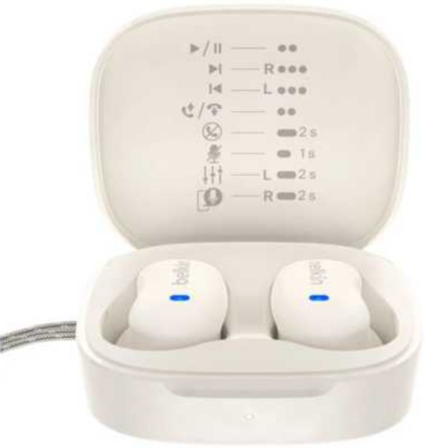 фото Наушники TWS Belkin AUC014hqCR, Bluetooth, Вкладыши, Бежевый, [AUC014hqCR] в Казани