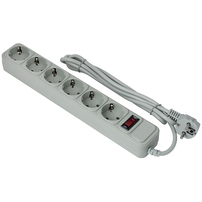 

Сетевой фильтр Exegate SP-6-1.8G EX119388RUS 6 евророзетки с заземлением, 1.8м, защита от перегрузки, выключатель с подсветкой, серый, SP-6-1.8G