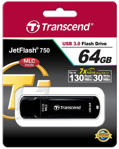 фото Накопитель USB 3.0 64GB Transcend JetFlash 750 в Челябинске