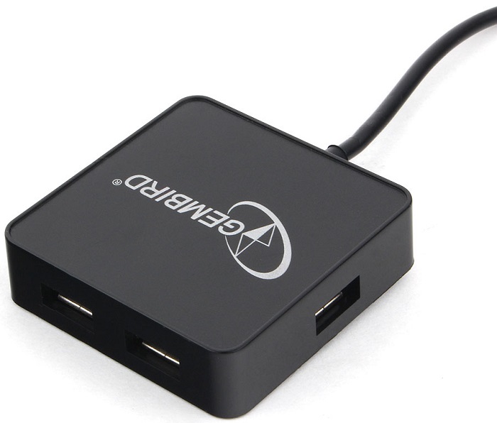 

Концентратор USB 2.0 Gembird UHB-242 black, 4 порта, блитер, UHB-242