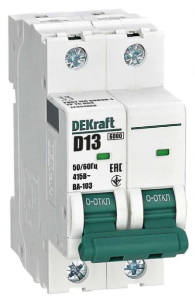 Изображение товара Автоматический выключатель DEKraft 12352DEK серия ВА-103 NEW 13А 240В IP20
