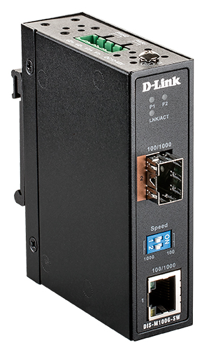 

Медиа-конвертер D-link DIS-M100G-SW 1 портом 100/1000Base-T и 1 портом 100/1000Base-X SFP, DIS-M100G-SW