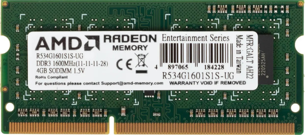 фото Модуль памяти SODIMM DDR3 4GB AMD R534G1601S1S-UG в Красноярске