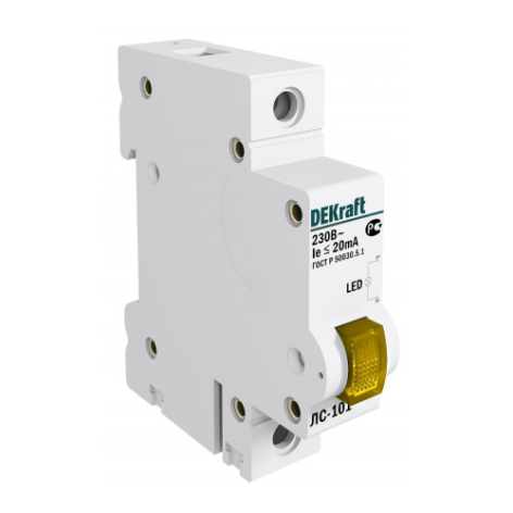 Изображение товара Сигнальная лампа DEKraft 18008DEK для электросигнализации 220 В