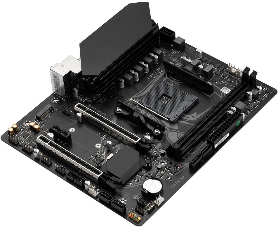 

Материнская плата mATX MAXSUN MS-Terminator B550M 2.5G (AMD AM4, B550, 2*DDR4 (3800), 4*SATA 6G RAID, M.2, 3*PCIe, HDMI, 2*USB 3.2, 4*USB 2.0), MS-Terminator B550M 2.5G